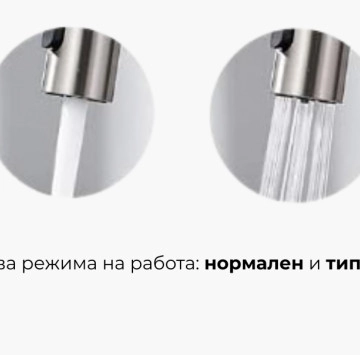 Комплект кухненска мивка сива и смесител Inox